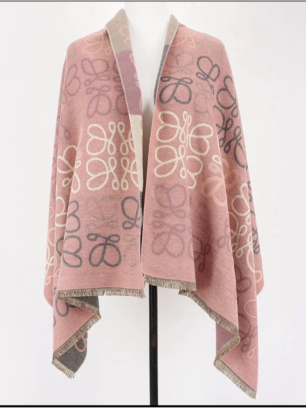 Fashion Scarf Wrap - Pink and Beige Patterned Styles - Picture 7 of 16
